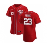 Men's Nike Washington Nationals #23 Erick Fedde Red Alternate 2020 Authentic Player Baseball Jersey