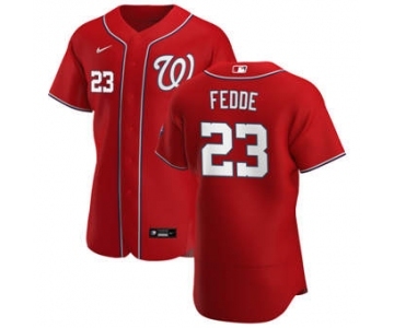 Men's Nike Washington Nationals #23 Erick Fedde Red Alternate 2020 Authentic Player Baseball Jersey