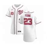 Men's Nike Washington Nationals #23 Erick Fedde White Home 2020 Authentic Player Baseball Jersey