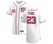 Men's Nike Washington Nationals #23 Erick Fedde White Home 2020 Authentic Player Baseball Jersey