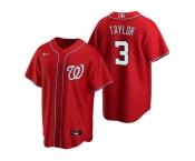 Men's Nike Washington Nationals #3 Michael A. Taylor Red Alternate Stitched Baseball Jersey