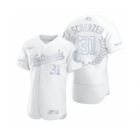 Men's Nike Washington Nationals #31 Max Scherzer Platinum Baseball MVP Limited Player Edition Jersey