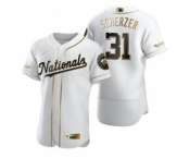 Men's Nike Washington Nationals #31 Max Scherzer White 2020 Authentic Golden Edition Baseball Jersey