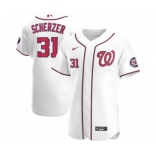 Men's Nike Washington Nationals #31 Max Scherzer White Home 2020 Authentic Player Baseball Jersey