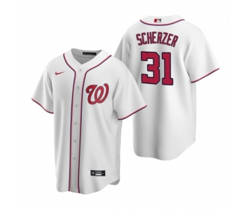 Men's Nike Washington Nationals #31 Max Scherzer White Home Stitched Baseball Jersey