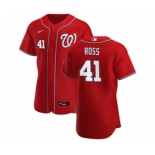 Men's Nike Washington Nationals #41 Joe Ross Red Alternate 2020 Authentic Player Baseball Jersey