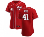 Men's Nike Washington Nationals #41 Joe Ross Red Alternate 2020 Authentic Player Baseball Jersey