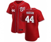 Men's Nike Washington Nationals #44 Daniel Hudson Red Alternate 2020 Authentic Player Baseball Jersey