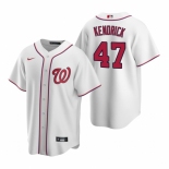 Men's Nike Washington Nationals #47 Howie Kendrick White Home Stitched Baseball Jersey