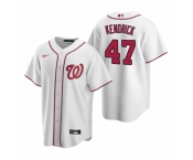 Men's Nike Washington Nationals #47 Howie Kendrick White Home Stitched Baseball Jersey