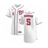 Men's Nike Washington Nationals #5 Josh Harrison White Home 2020 Authentic Player Baseball Jersey