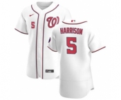 Men's Nike Washington Nationals #5 Josh Harrison White Home 2020 Authentic Player Baseball Jersey