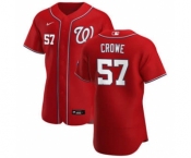 Men's Nike Washington Nationals #57 Wil Crowe Red Alternate 2020 Authentic Player Baseball Jersey