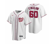 Men's Nike Washington Nationals #60 Hunter Strickland White Home Stitched Baseball Jersey