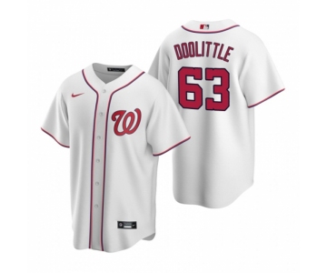 Men's Nike Washington Nationals #63 Sean Doolittle White Home Stitched Baseball Jersey