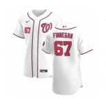 Men's Nike Washington Nationals #67 Kyle Finnegan White Home 2020 Authentic Player Baseball Jersey