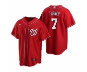 Men's Nike Washington Nationals #7 Trea Turner Red Alternate Stitched Baseball Jersey