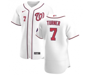 Men's Nike Washington Nationals #7 Trea Turner White Home 2020 Authentic Player Baseball Jersey