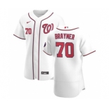 Men's Nike Washington Nationals #70 Ben Braymer White Home 2020 Authentic Player Baseball Jersey