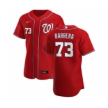 Men's Nike Washington Nationals #73 Tres Barrera Red Alternate 2020 Authentic Player Baseball Jersey