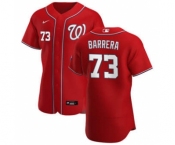 Men's Nike Washington Nationals #73 Tres Barrera Red Alternate 2020 Authentic Player Baseball Jersey