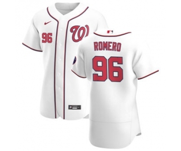 Men's Nike Washington Nationals #96 Seth Romero White Home 2020 Authentic Player Baseball Jersey