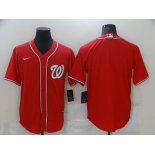 Men's Nike Washington Nationals Blank Red Cool Base Home Stitched Baseball Jersey