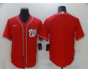 Men's Nike Washington Nationals Blank Red Cool Base Home Stitched Baseball Jersey