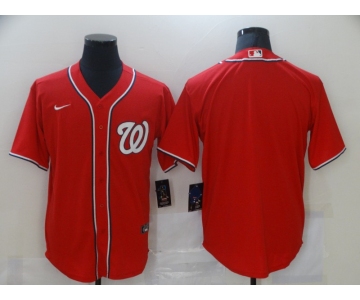 Men's Nike Washington Nationals Blank Red Cool Base Home Stitched Baseball Jersey