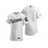 Men's Nike Washington Nationals Blank White 2020 Authentic Golden Edition Baseball Jersey