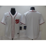 Men's Nike Washington Nationals Blank White Cool Base Home Stitched Baseball Jersey