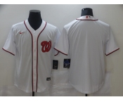 Men's Nike Washington Nationals Blank White Cool Base Home Stitched Baseball Jersey