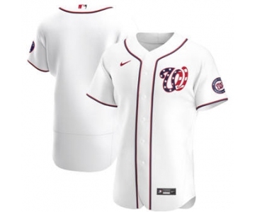 Men's Nike Washington Nationals White Alternate 2020 Authentic Baseball Jersey