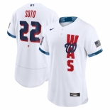 Men's Washington Nationals #22 Juan Soto Nike White 2021 MLB All-Star Authentic Player Jersey