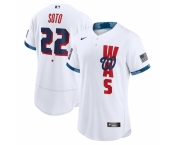 Men's Washington Nationals #22 Juan Soto Nike White 2021 MLB All-Star Authentic Player Jersey