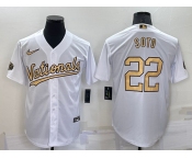 Men's Washington Nationals #22 Juan Soto White 2022 All Star Stitched Cool Base Nike Jersey