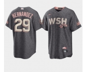 Men's Washington Nationals #29 Yadiel Hernandez 2022 Grey City Connect Cherry Blossom Cool Base Stitched Jersey