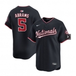 Men's Washington Nationals #5 CJ Abrams Navy 2024 Alternate Limited Stitched Baseball Jersey