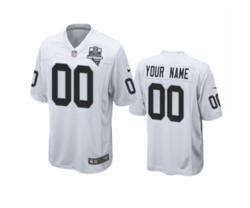 Las Vegas Raiders Custom White 2020 Inaugural Season Game Jersey