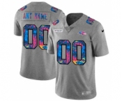 Men's Baltimore Ravens Custom Multi-Color Greyheather 2020 Crucial Catch Vapor Untouchable Limited Football Jersey