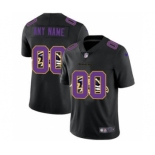 Men's Baltimore Ravens Custom Team Logo Dual Overlap Limited Football Jersey Black