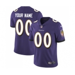 Men's Baltimore Ravens Customized Purple Team Color Vapor Untouchable Limited Player Football Jersey