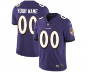 Men's Baltimore Ravens Customized Purple Team Color Vapor Untouchable Limited Player Football Jersey