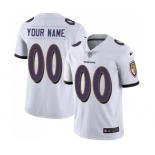 Men's Baltimore Ravens Customized White Vapor Untouchable Limited Player Football Jersey