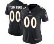 Women's Baltimore Ravens Customized Black Alternate Vapor Untouchable Limited Player Football Jersey