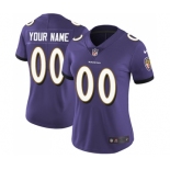 Women's Baltimore Ravens Customized Elite Purple Team Color Football Jersey