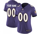 Women's Baltimore Ravens Customized Elite Purple Team Color Football Jersey