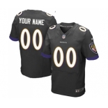 Men's Baltimore Ravens Customized Elite Black Alternate Football Jersey