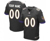 Men's Baltimore Ravens Customized Elite Black Alternate Football Jersey