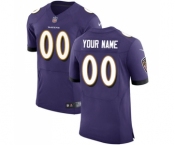 Men's Baltimore Ravens Customized Elite Purple Team Color Football Jersey